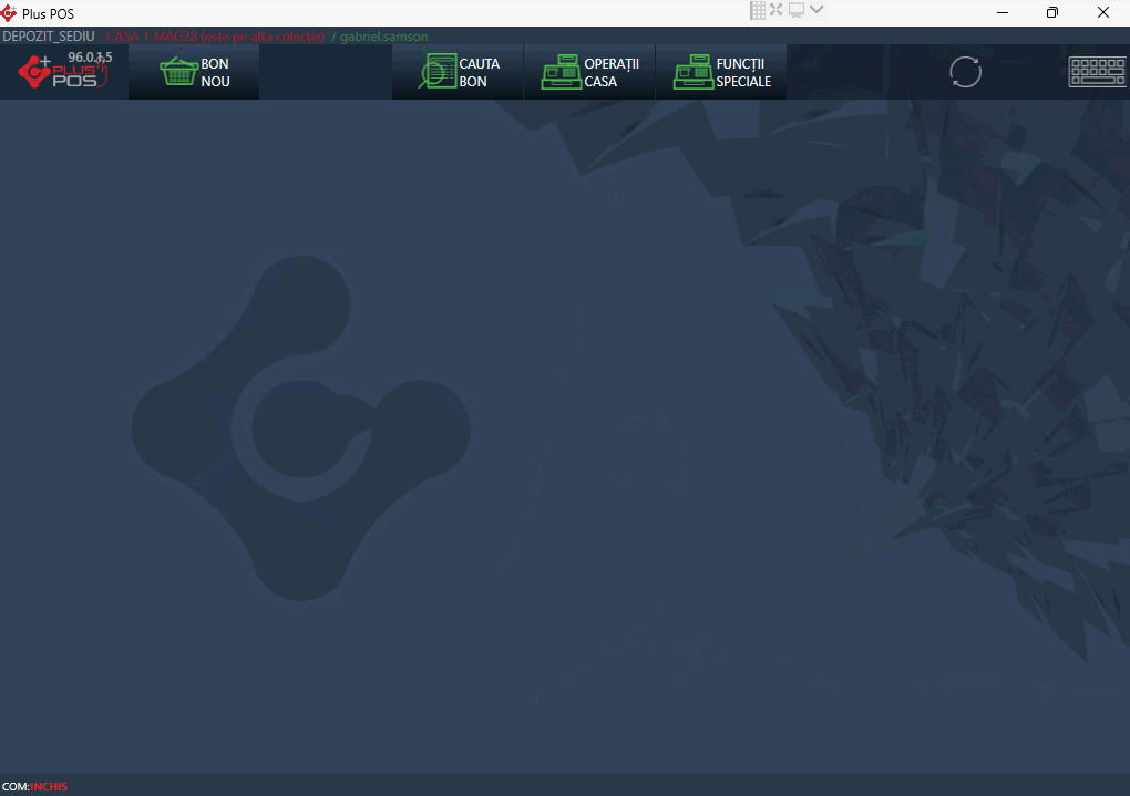 PLUS POS - Interfața principală